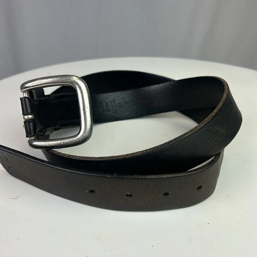 Columbia Men’s Leather Dress Casual Belt Two Toned Black Brown Size 36